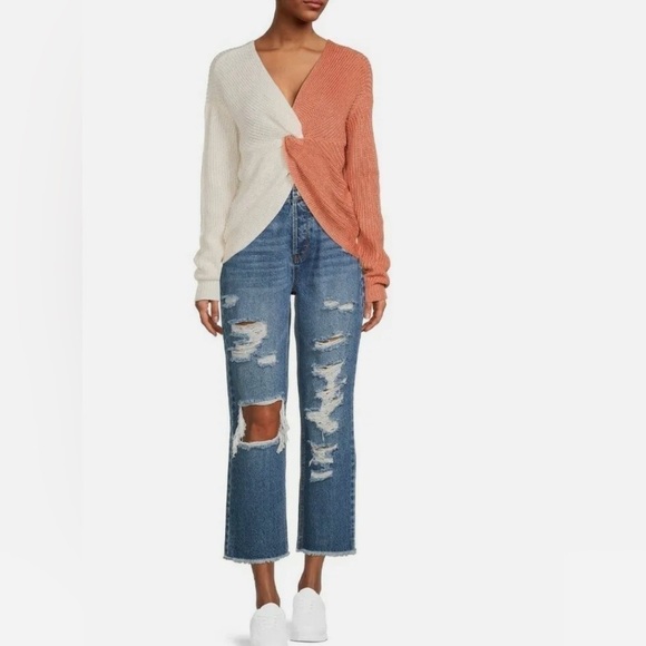 Vanilla Star 90s Distressed Boyfriend Jeans Size 7 - Picture 1 of 4